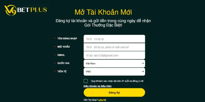 Tạo tài khoản V9bet mới nếu tài khoản bị khóa vĩnh viễn