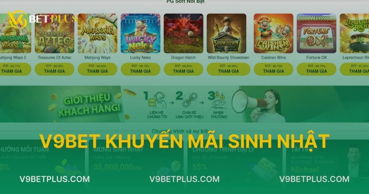 V9bet khuyến mãi sinh nhật - Ưu đãi ngập tràn rinh ngay quà tặng